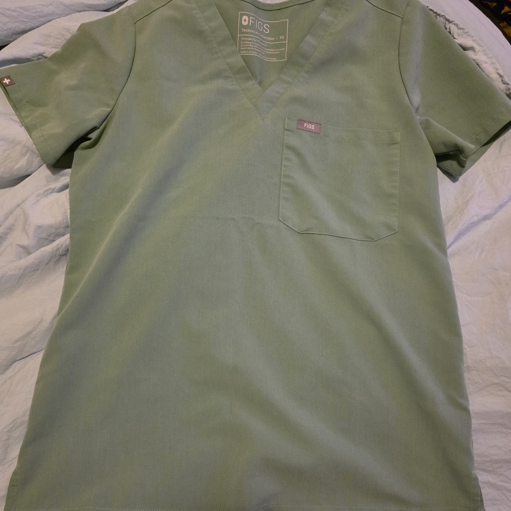 FIGS  Green Scrub Top
